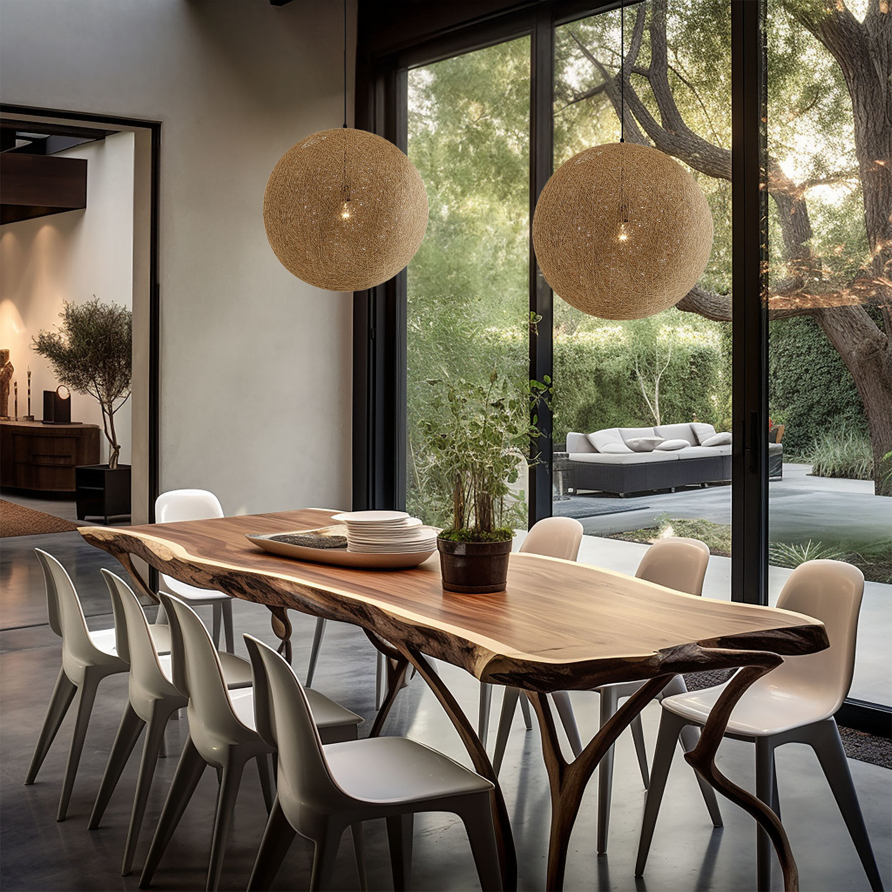 Entwined 1 Light 24 inch Coal Pendant Ceiling Light